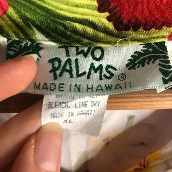 Vintage Tropical Cropped Short Sleeved Button Up Floral Summer Beach Size XL - Picture 4 of 6